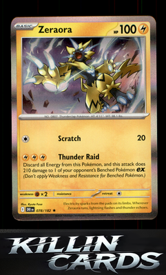 Zeraora 078/182 Pokemon Rare SV10: Destined Rivals Card NM