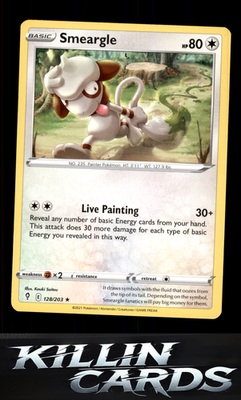 Smeargle 128/203 Pokemon Rare SWSH07: Evolving Skies Card NM