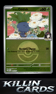 Reverse Holofoil Erika's Oddish (Poke Ball) 001/217 Pokemon Common ME: Ascended