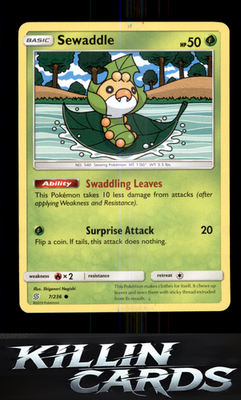 Sewaddle (7) 7/236 Pokemon Common SM - Unified Minds Card NM