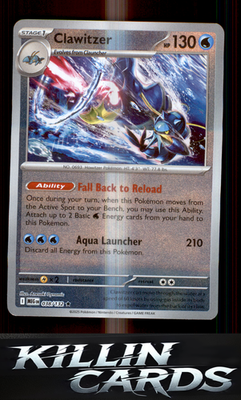 Reverse Holofoil Clawitzer - 038/132 038/132 Pokemon Rare ME01: Mega Evolution C