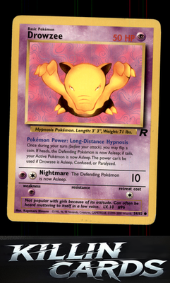 Drowzee 54/82 Pokemon Common Team Rocket Card LP