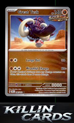 Reverse Holofoil Great Tusk - 096/162 096/162 Pokemon Uncommon SV05: Temporal Fo