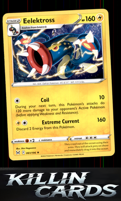Eelektross 061/196 Pokemon Rare SWSH11: Lost Origin Card NM