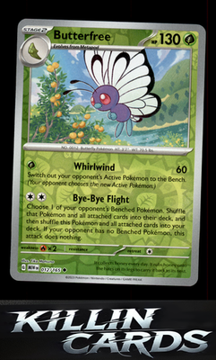 Reverse Holofoil Butterfree 012/165 Pokemon Uncommon SV: Scarlet & Violet 151 Ca
