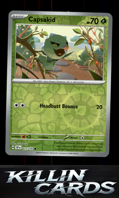 Reverse Holofoil Capsakid 012/191 Pokemon Common SV08: Surging Sparks Card NM