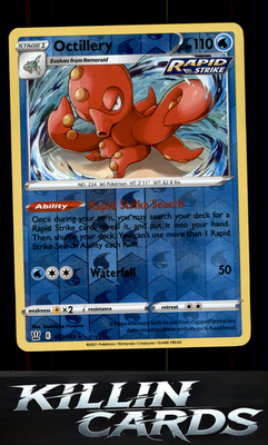 Reverse Holofoil Octillery 037/163 Pokemon Holo Rare SWSH05: Battle Styles Card