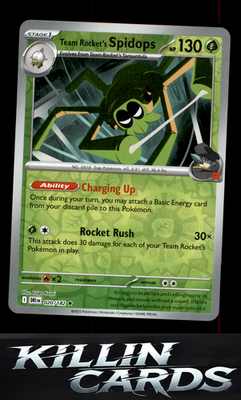Reverse Holofoil Team Rocket's Spidops - 020/182 020/182 Pokemon Rare SV10: Dest