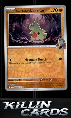 Reverse Holofoil Team Rocket's Larvitar 094/182 Pokemon Common SV10: Destined Ri