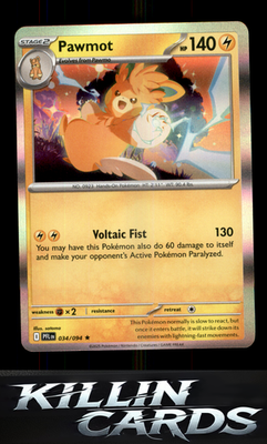 Pawmot 034/094 Pokemon Rare ME02: Phantasmal Flames Card NM