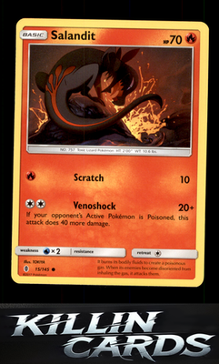 Salandit 15/145 Pokemon Common SM - Guardians Rising Card NM