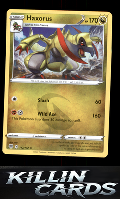 Haxorus 112/172 Pokemon Rare SWSH09: Brilliant Stars Card NM
