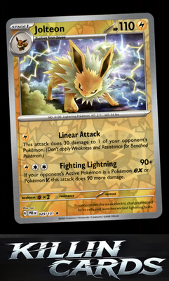 Reverse Holofoil Jolteon 029/131 Pokemon Rare SV: Prismatic Evolutions Card NM