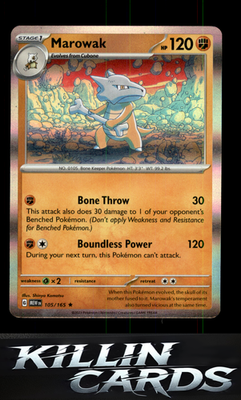 Marowak 105/165 Pokemon Rare SV: Scarlet & Violet 151 Card NM
