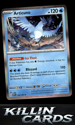 Articuno 144/165 Pokemon Rare SV: Scarlet & Violet 151 Card NM