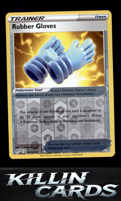 Reverse Holofoil Rubber Gloves 156/203 Pokemon Uncommon SWSH07: Evolving Skies C