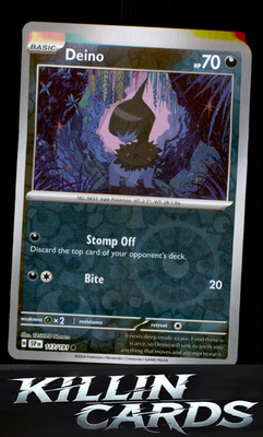 Reverse Holofoil Deino 117/191 Pokemon Common SV08: Surging Sparks Card NM