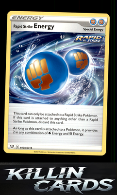 Rapid Strike Energy 140/163 Pokemon Uncommon SWSH05: Battle Styles Card LP