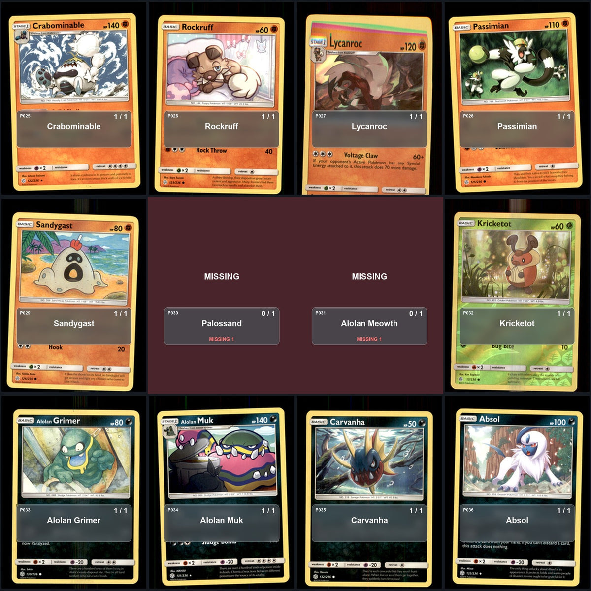Pokemon TCG SM - Cosmic Eclipse C/UC/R Standard Set 143 Cards