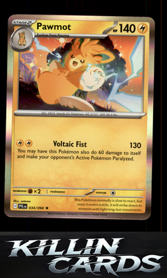 Pawmot 034/094 Pokemon Rare ME02: Phantasmal Flames Card NM