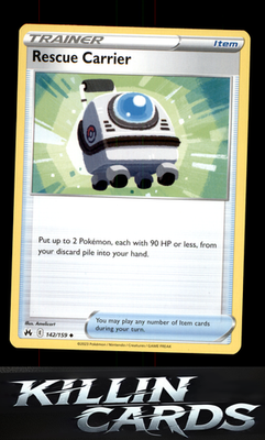 Rescue Carrier 142/159 Pokemon Uncommon SWSH: Crown Zenith Card NM