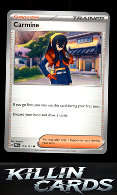Carmine 103/131 Pokemon Uncommon SV: Prismatic Evolutions Card NM