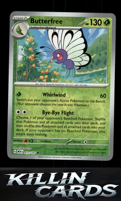 Reverse Holofoil Butterfree 012/165 Pokemon Uncommon SV: Scarlet & Violet 151 Ca