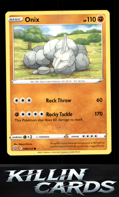 Onix 068/163 Pokemon Common SWSH05: Battle Styles Card NM