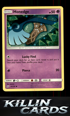 Honedge (92) 92/236 Pokemon Common SM - Unified Minds Card NM