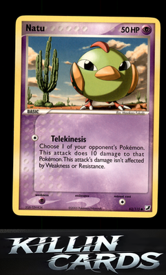 Natu 63/115 Pokemon Common Unseen Forces Card LP