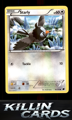 Starly 95/116 Pokemon Common Plasma Freeze Card NM