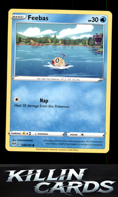 Feebas 038/189 Pokemon Common SWSH03: Darkness Ablaze Card NM