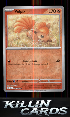 Reverse Holofoil Vulpix 016/191 Pokemon Common SV08: Surging Sparks Card NM
