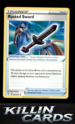 Rusted Sword 062/072 Pokemon Uncommon Shining Fates Card NM