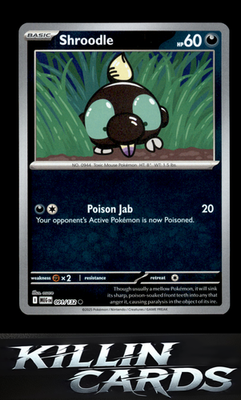 Reverse Holofoil Shroodle - 091/132 091/132 Pokemon Common ME01: Mega Evolution