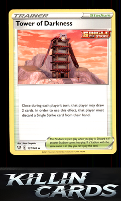 Tower of Darkness 137/163 Pokemon Uncommon SWSH05: Battle Styles Card NM