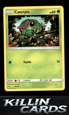 Caterpie 1/68 Pokemon Common Hidden Fates Card NM