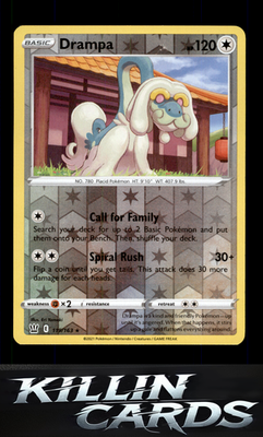 Reverse Holofoil Drampa 119/163 Pokemon Rare SWSH05: Battle Styles Card NM