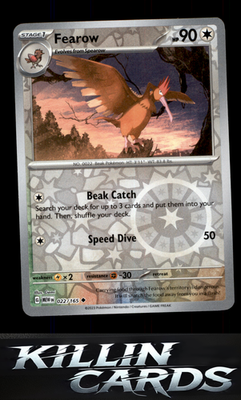 Reverse Holofoil Fearow 022/165 Pokemon Uncommon SV: Scarlet & Violet 151 Card N