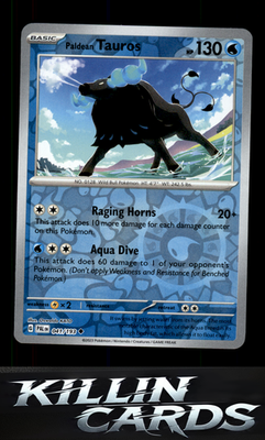 Reverse Holofoil Paldean Tauros - 041/193 041/193 Pokemon Uncommon SV02: Paldea