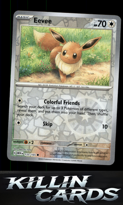 Reverse Holofoil Eevee 133/165 Pokemon Common SV: Scarlet & Violet 151 Card NM