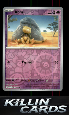 Reverse Holofoil Abra 063/165 Pokemon Common SV: Scarlet & Violet 151 Card NM