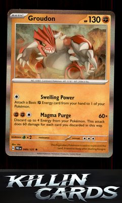 Groudon 049/131 Pokemon Rare SV: Prismatic Evolutions Card NM