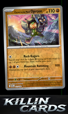 Reverse Holofoil Cornerstone Mask Ogerpon 111/182 Pokemon Uncommon SV10: Destine