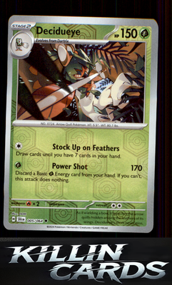 Reverse Holofoil Decidueye 005/064 Pokemon Uncommon SV: Shrouded Fable Card LP