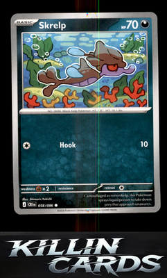 Skrelp 058/086 Pokemon Common ME04: Chaos Rising Card NM