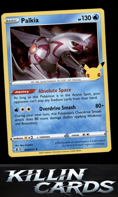 Palkia 004/025 Pokemon Holo Rare Celebrations Card DM