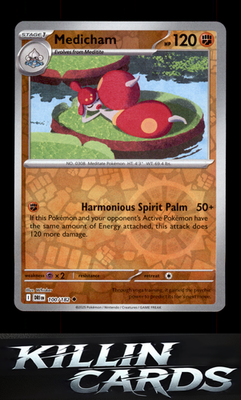 Reverse Holofoil Medicham 100/182 Pokemon Uncommon SV10: Destined Rivals Card NM
