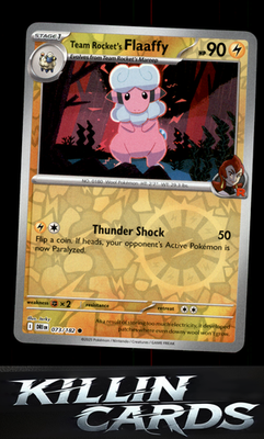 Reverse Holofoil Team Rocket's Flaaffy 073/182 Pokemon Common SV10: Destined Riv