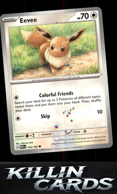 Eevee 133/165 Pokemon Common SV: Scarlet & Violet 151 Card NM